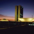 Brasilia, Brazílie, parlament a vládní budovy.